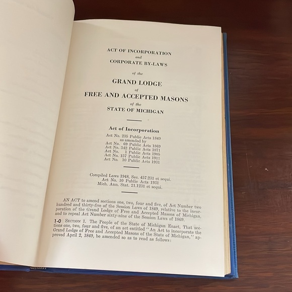 Bluebook, Michigan Masonic law book - Picture 7 of 8